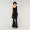 Asymmetric knit top