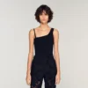 Asymmetric knit top