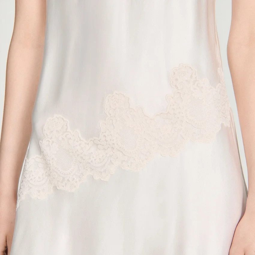 Asymmetric satin-effect dress Asymmetric satin-effect dress