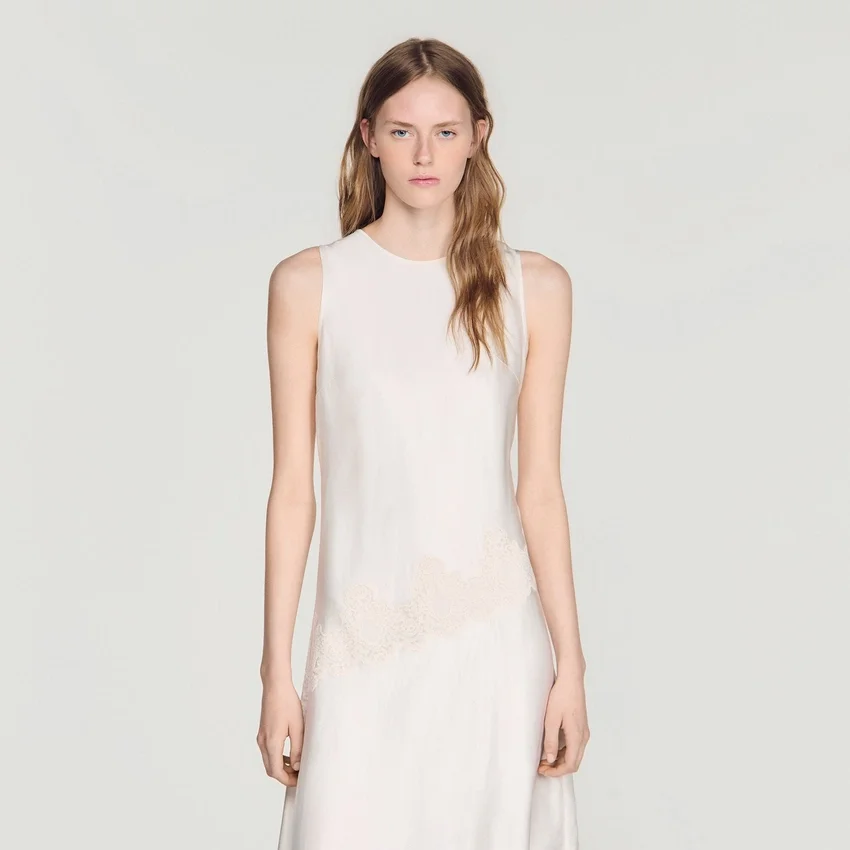 Asymmetric satin-effect dress Asymmetric satin-effect dress