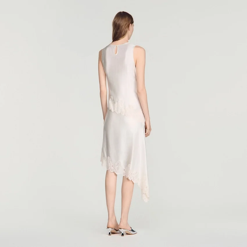 Asymmetric satin-effect dress Asymmetric satin-effect dress