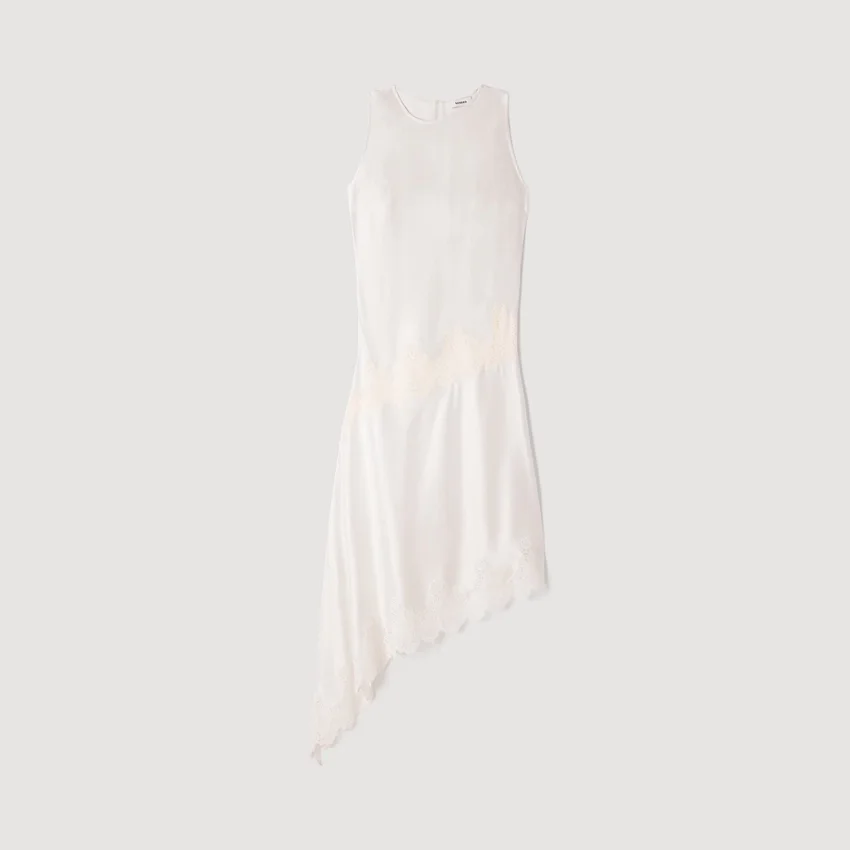 Asymmetric satin-effect dress Asymmetric satin-effect dress