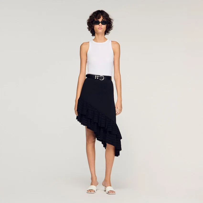 Asymmetrical knit skirt Asymmetrical knit skirt