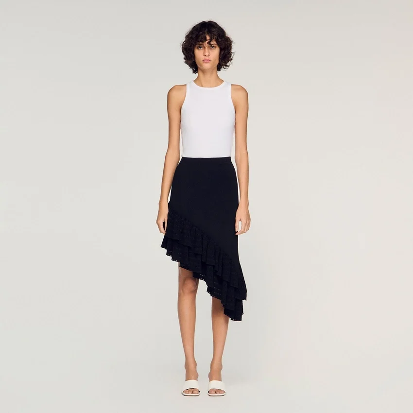 Asymmetrical knit skirt Asymmetrical knit skirt