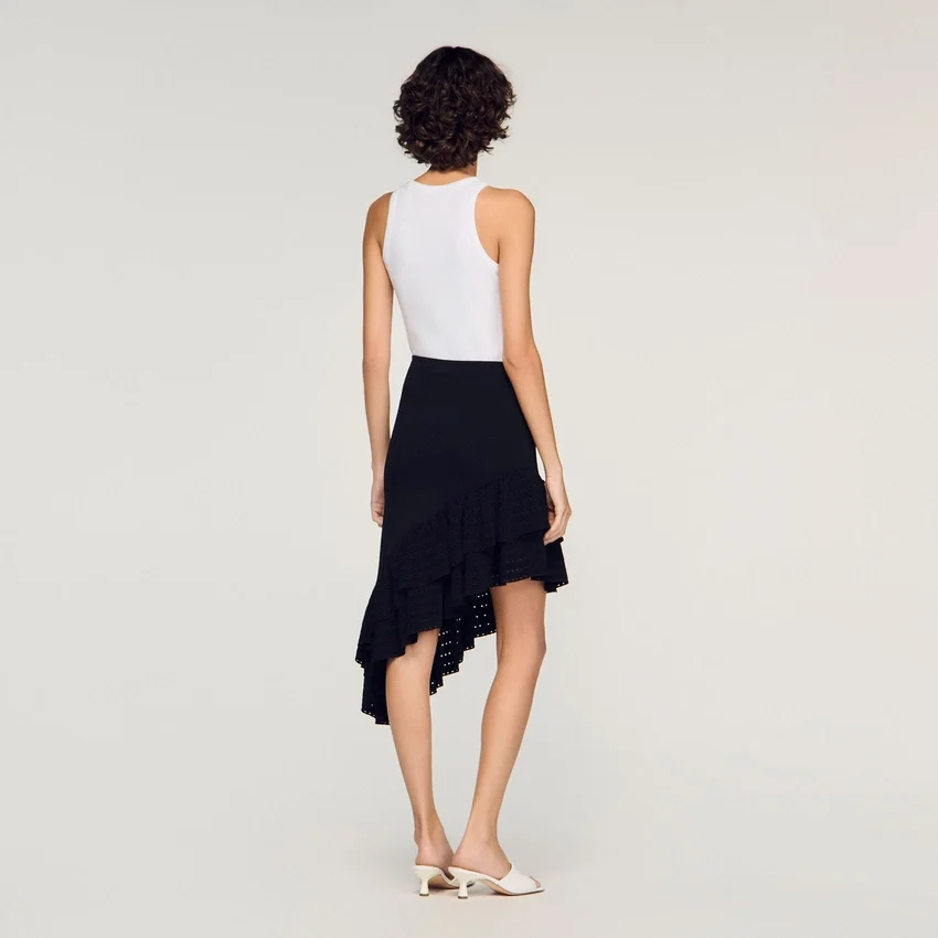 Asymmetrical knit skirt Asymmetrical knit skirt