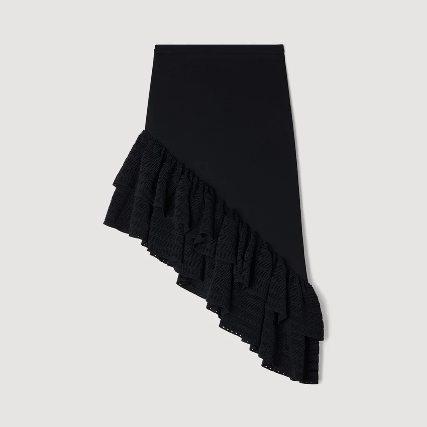 Asymmetrical knit skirt Asymmetrical knit skirt