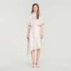 Asymmetrical satin skirt with lace Asymmetrical satin skirt with lace