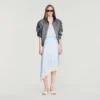 Asymmetrical satin skirt with lace Asymmetrical satin skirt with lace