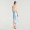 Asymmetrical satin skirt with lace Asymmetrical satin skirt with lace