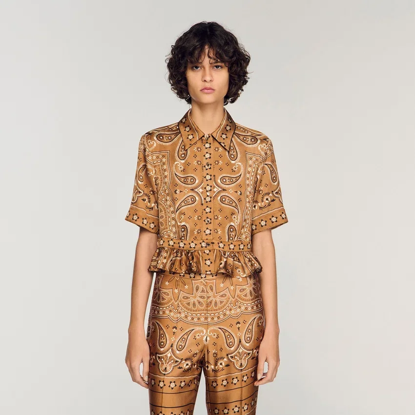 Bandana print cropped shirt Bandana print cropped shirt