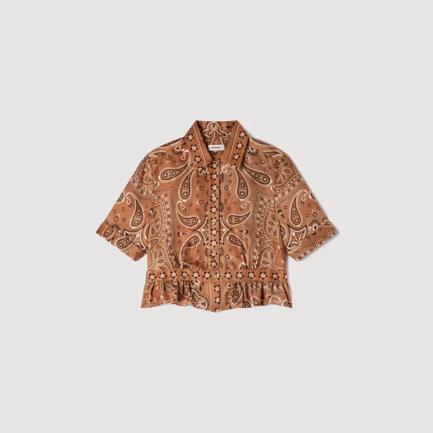 Bandana print cropped shirt Bandana print cropped shirt