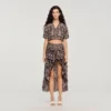 Bandana print hi-low skirt Bandana print hi-low skirt