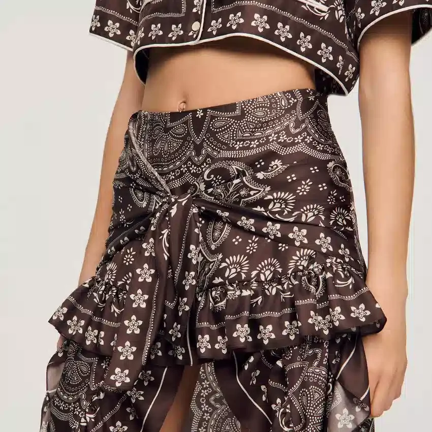 Bandana print hi-low skirt Bandana print hi-low skirt