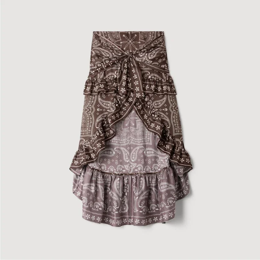 Bandana print hi-low skirt Bandana print hi-low skirt