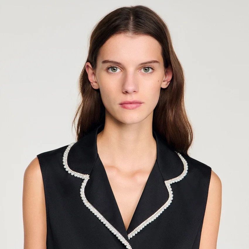 Beaded collar top Beaded collar top