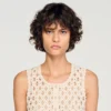 Beaded crochet knit top Beaded crochet knit top
