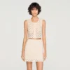 Beaded crochet knit top Beaded crochet knit top
