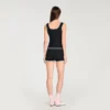 Beaded embroidered cotton vest top Beaded embroidered cotton vest top
