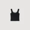 Beaded embroidered cotton vest top Beaded embroidered cotton vest top