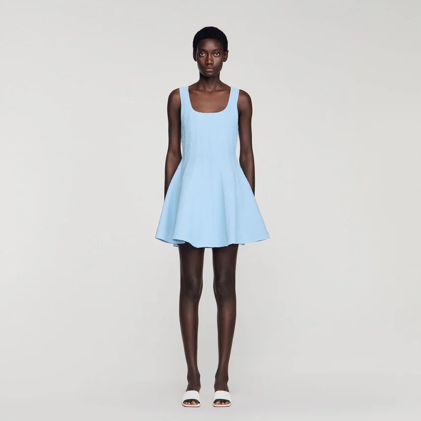 Beaded knit mini dress Beaded knit mini dress