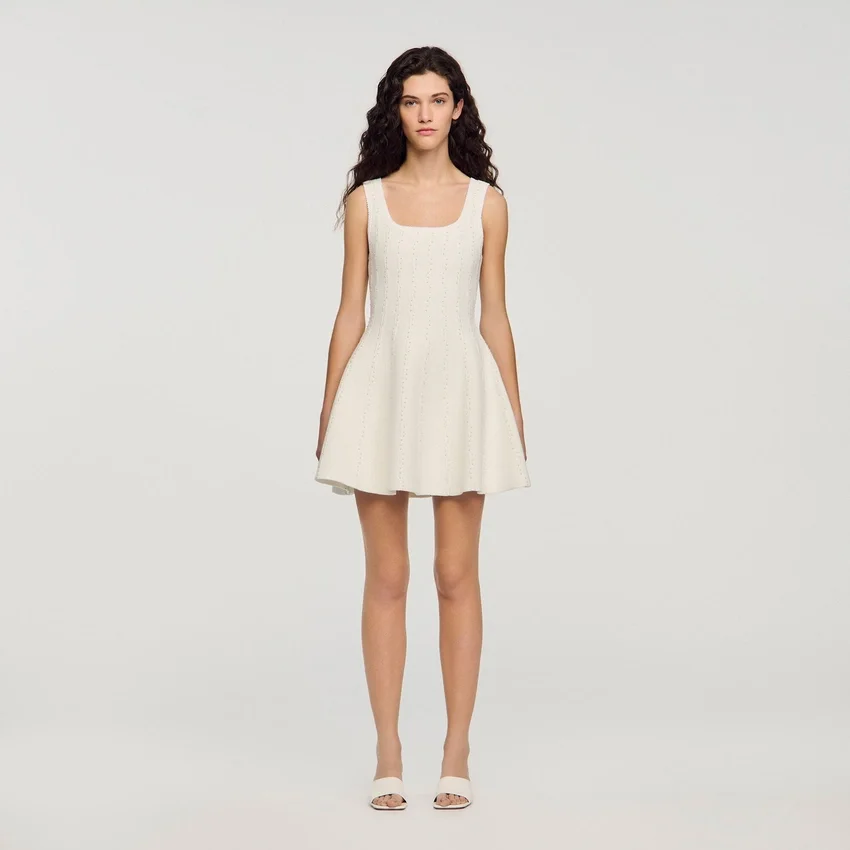 Beaded knit mini dress Beaded knit mini dress