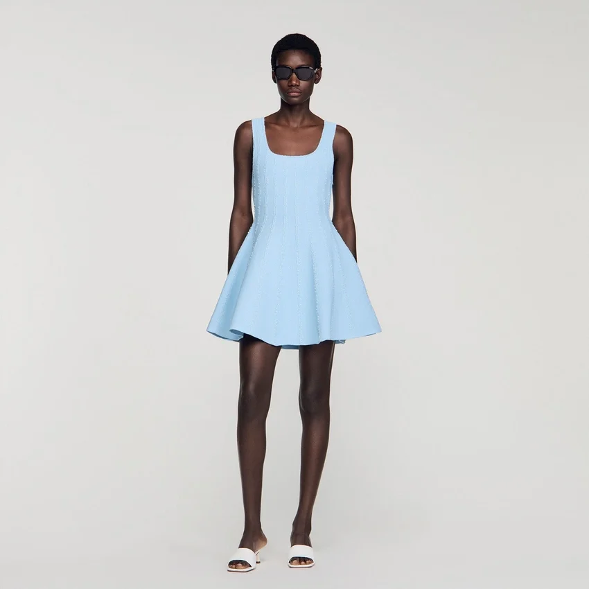 Beaded knit mini dress Beaded knit mini dress