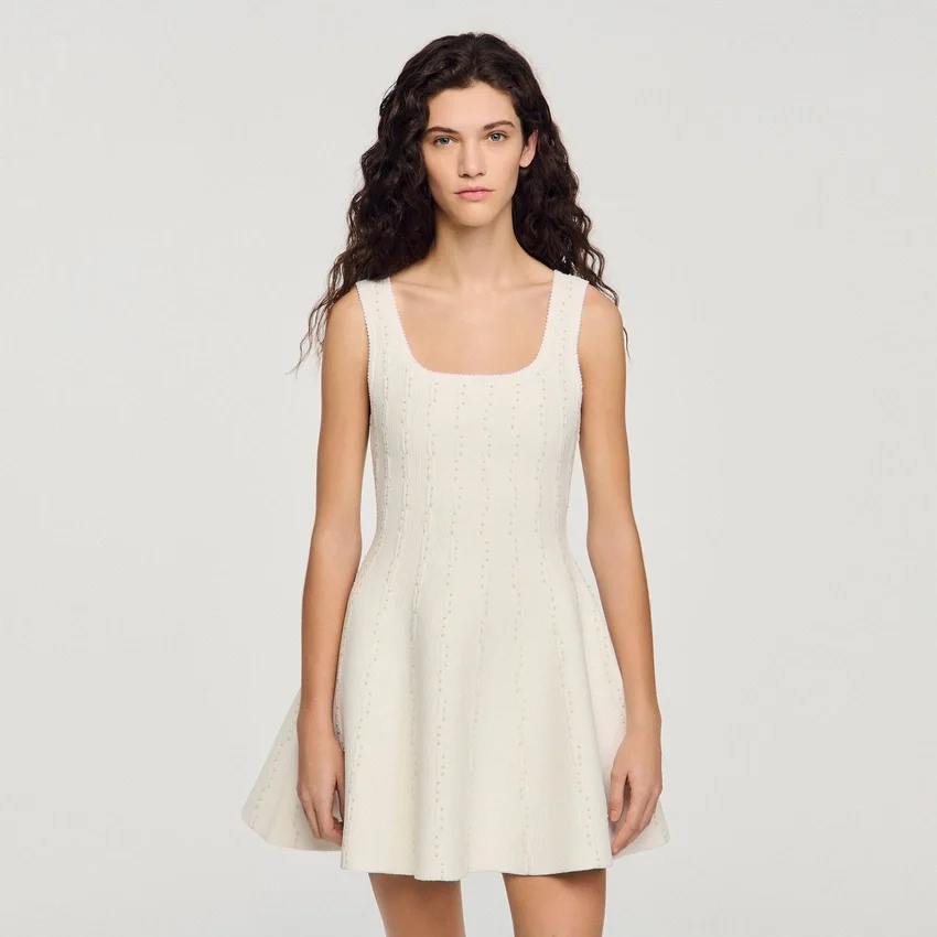Beaded knit mini dress Beaded knit mini dress