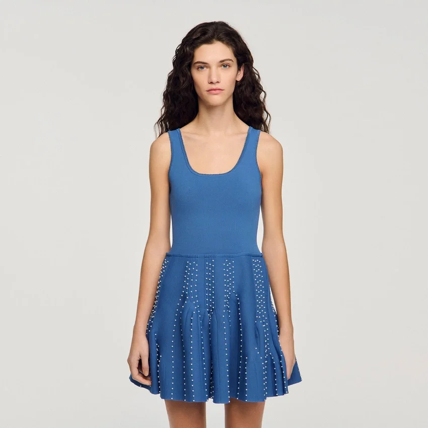 Beaded knit mini dress Beaded knit mini dress