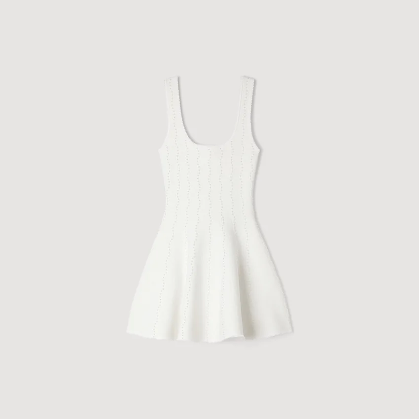 Beaded knit mini dress Beaded knit mini dress