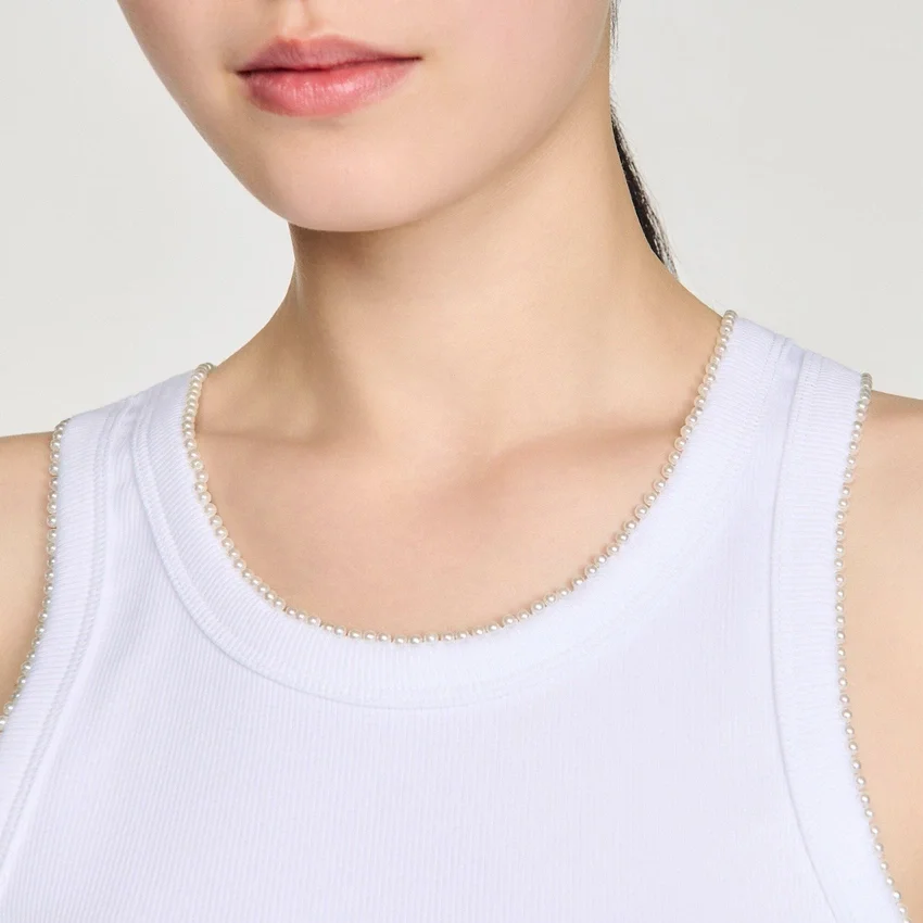 Beaded ribbed vest top Beaded ribbed vest top