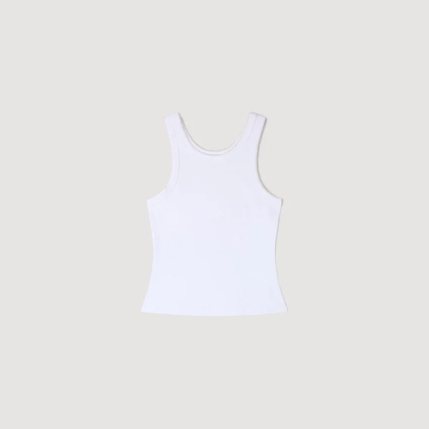 Beaded ribbed vest top Beaded ribbed vest top