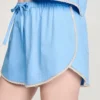 Beaded trim cotton shorts Beaded trim cotton shorts