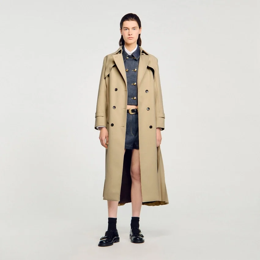 Belted double-breasted trench Belted double-breasted trench