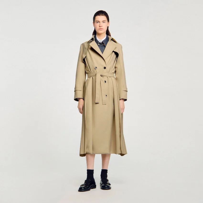 Belted double-breasted trench Belted double-breasted trench