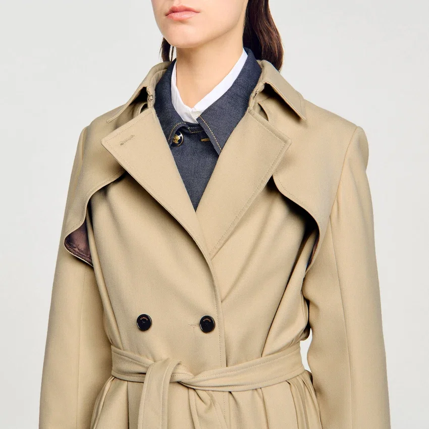 Belted double-breasted trench Belted double-breasted trench