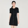 Button-up knit mini dress Button-up knit mini dress