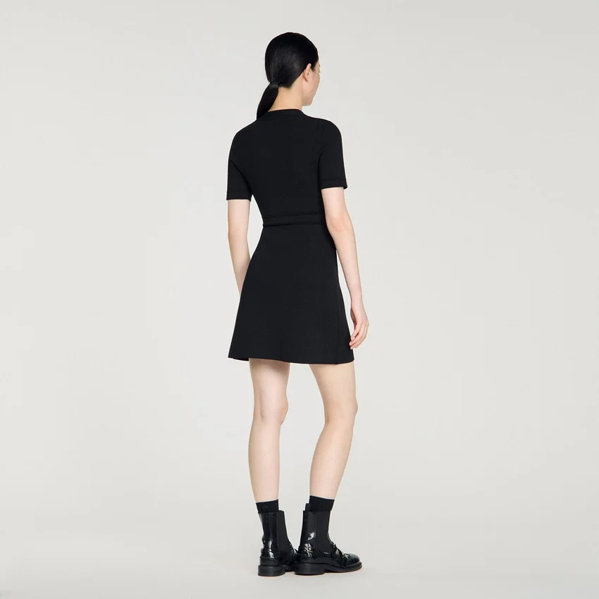 Button-up knit mini dress Button-up knit mini dress