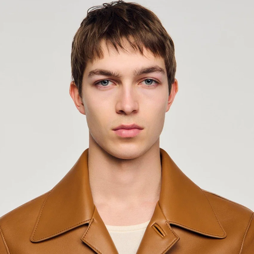 Buttoned lambskin jacket Buttoned lambskin jacket