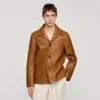 Buttoned lambskin jacket Buttoned lambskin jacket
