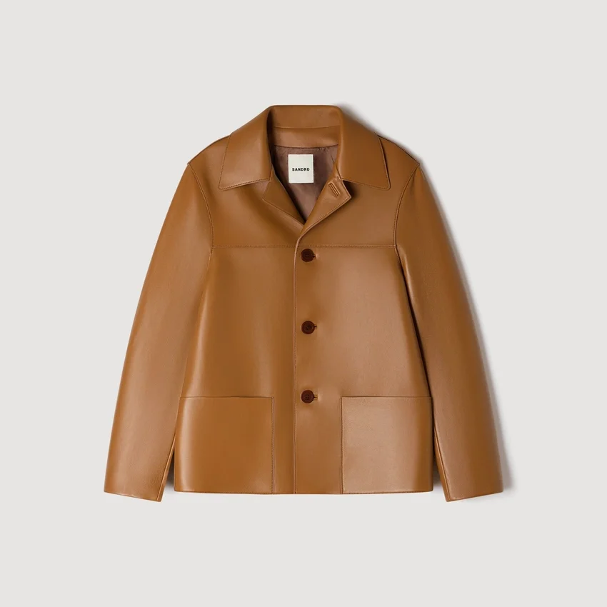 Buttoned lambskin jacket Buttoned lambskin jacket