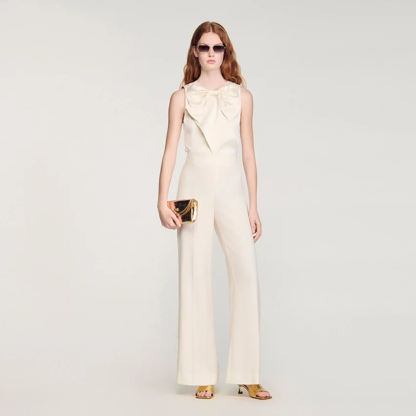 Buttoned-slit straight-leg trousers Buttoned-slit straight-leg trousers