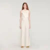 Buttoned-slit straight-leg trousers Buttoned-slit straight-leg trousers