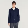 Buttoned wool worker jacket
