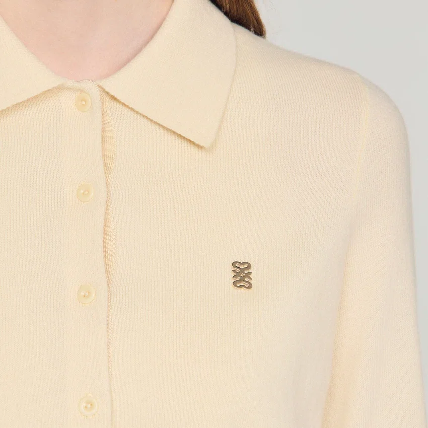 Cardigan with shirt collar Cardigan with shirt collar