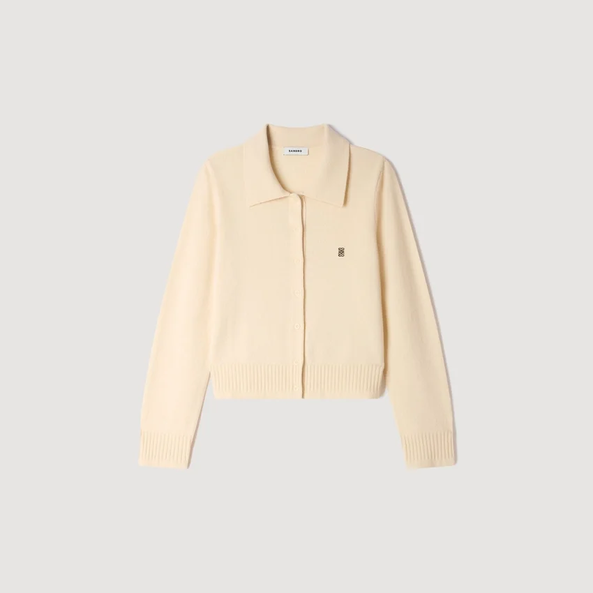 Cardigan with shirt collar Cardigan with shirt collar