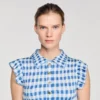 Check smocked shirt Check smocked shirt