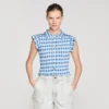 Check smocked shirt Check smocked shirt
