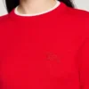 Contrast collar wool sweater