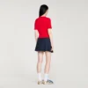 Contrast collar wool sweater