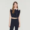 Contrast lace crop top Contrast lace crop top